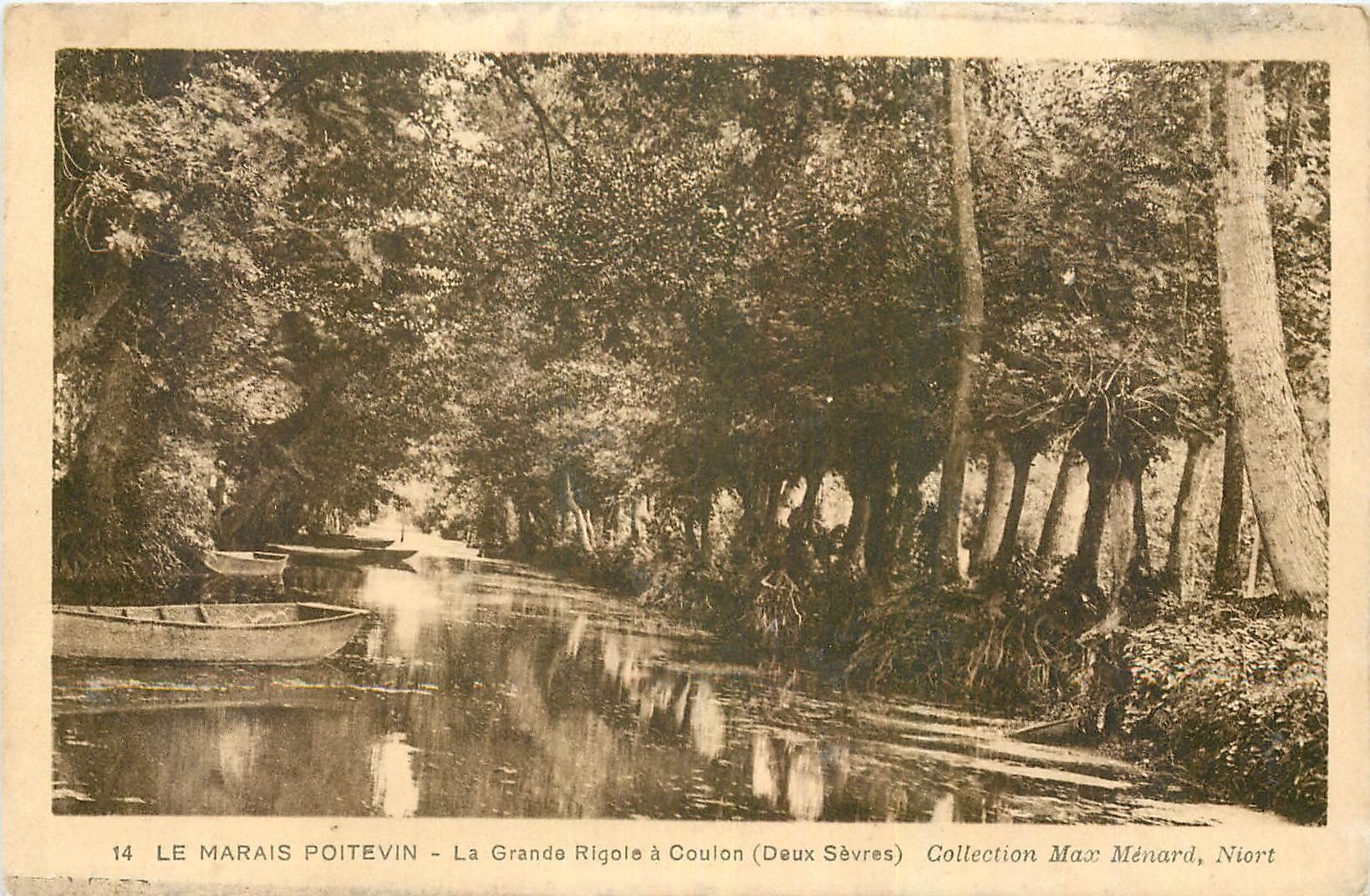 CPA Le Marais Poitevin La Grande Rigole a Coulon Deux Sevres 