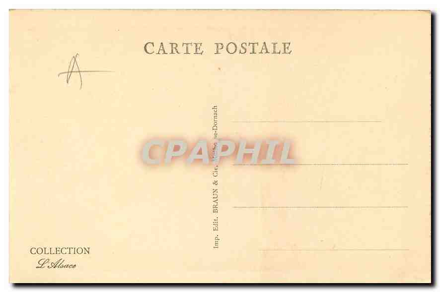 CPA Mulhouse Rue Henriette et le Temple  — Rückseite