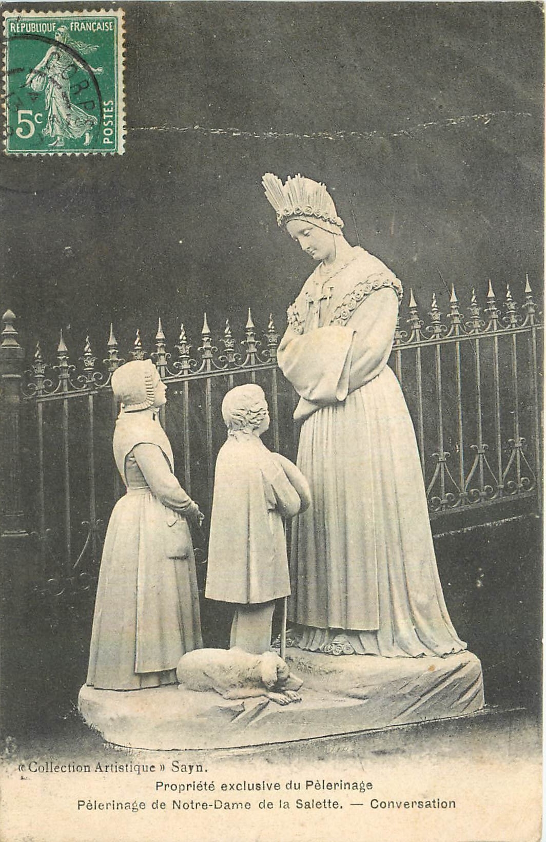 CPA Propriete exclusive du Pelerinage de Notre Dame de la Salette