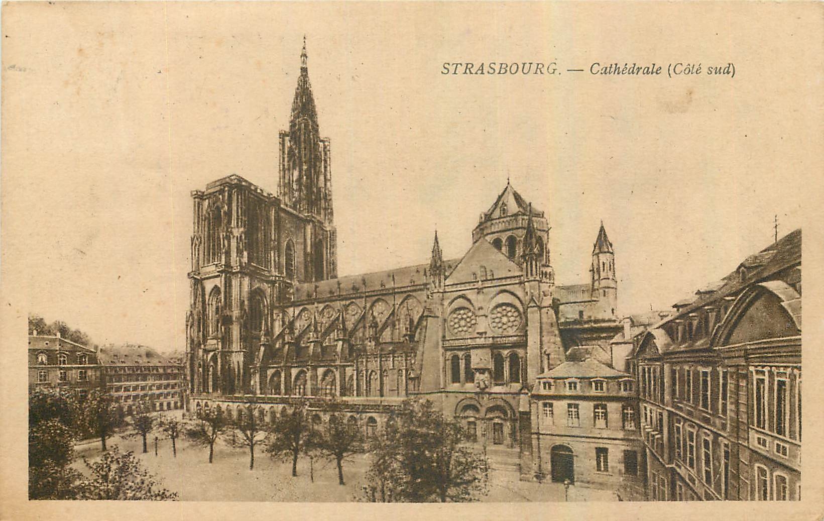 CPA Strasbourg Cathedrale Cote sud 