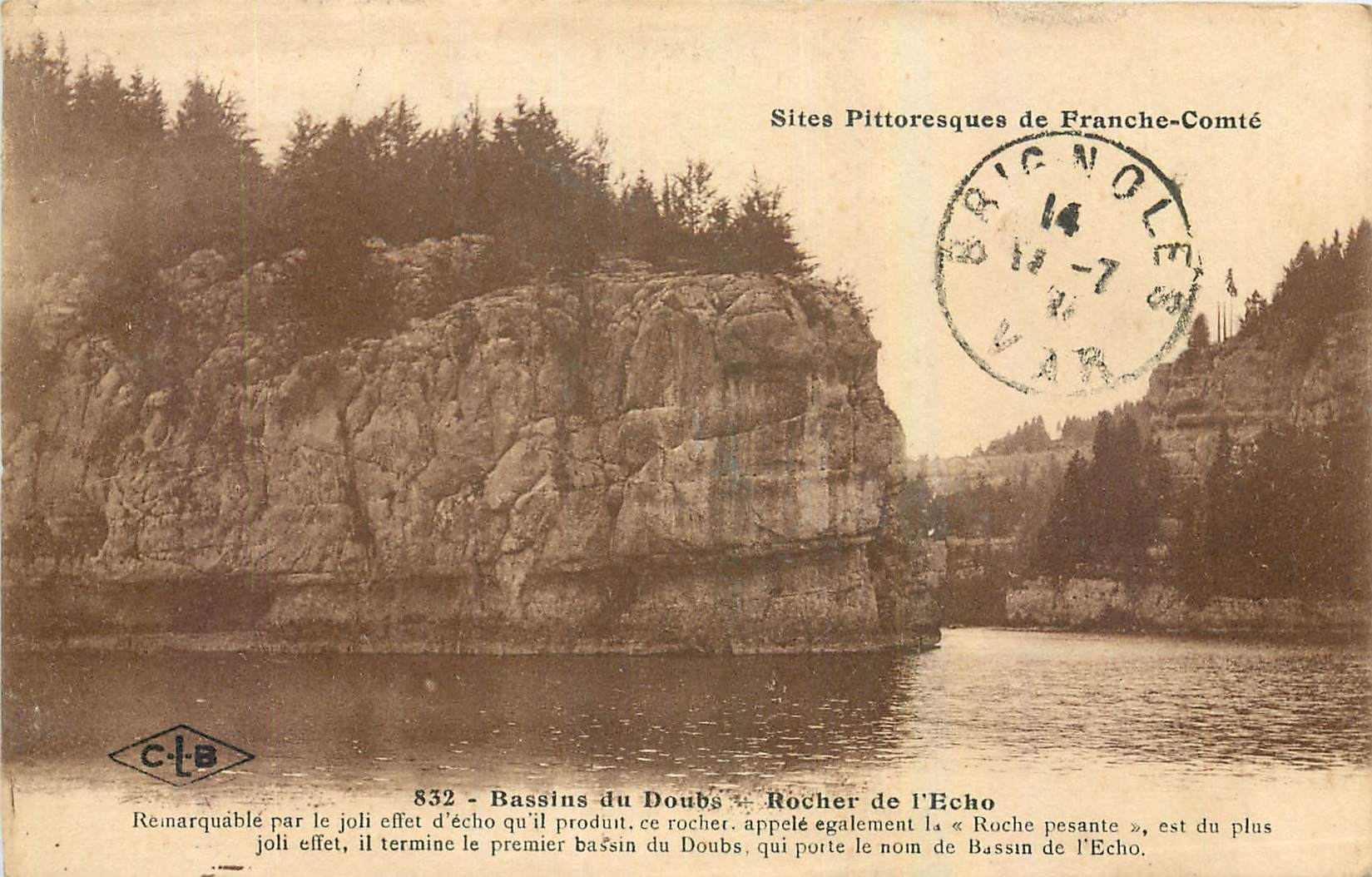 CPA Sites Pitoresques de Franche Comte Bassins du doubs Rocher de l'Echo 