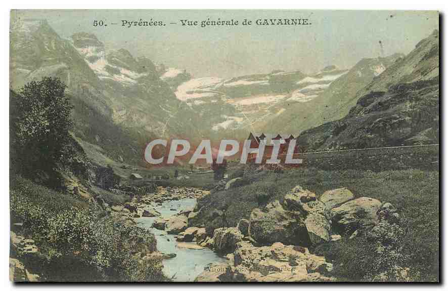 CPA Pyrennes Vue generale de Gavarnie 