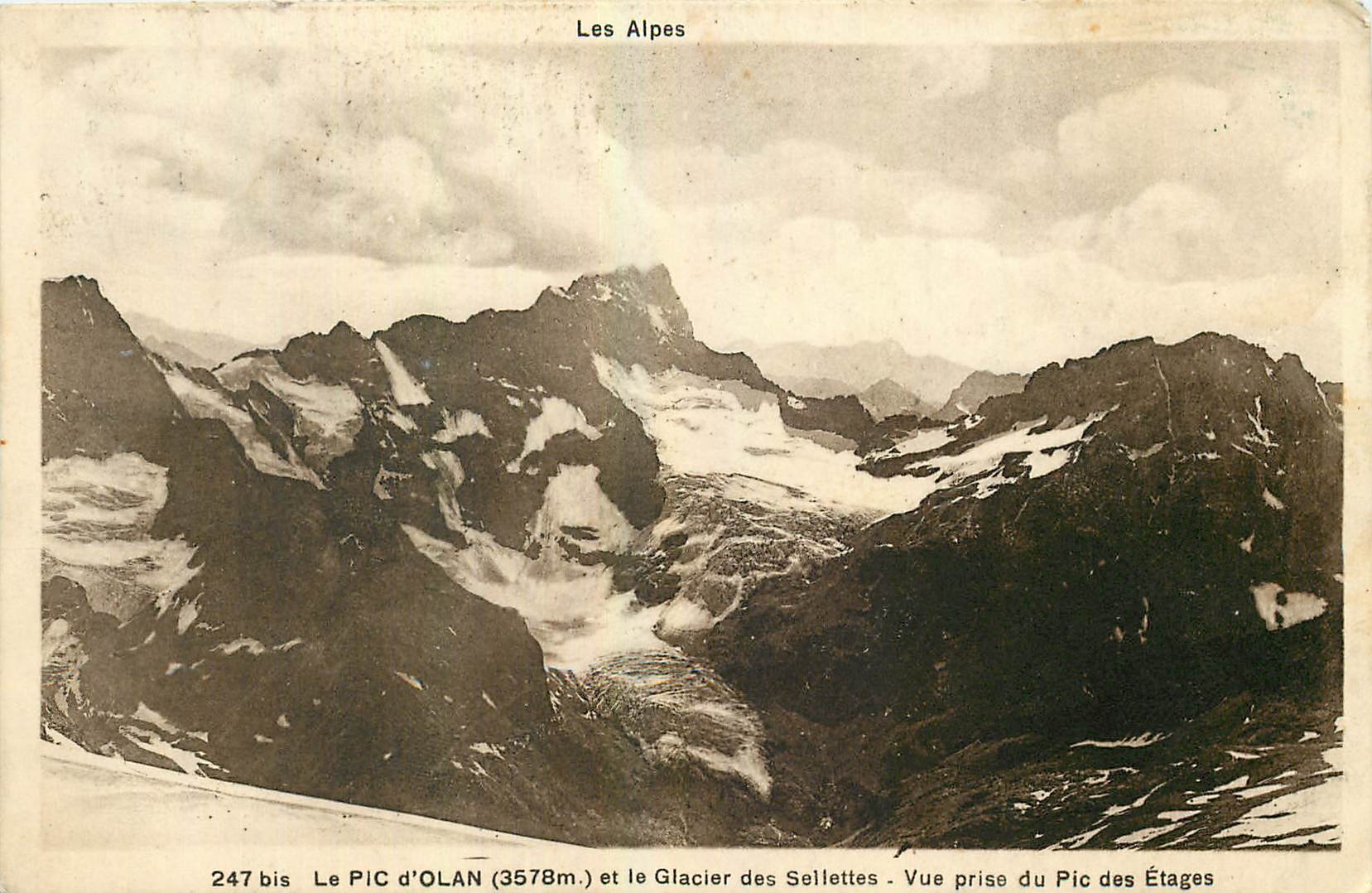 CPA Le Pic d'Olan et le Glacier des Sellettes Vue prise du Pic des Etages 