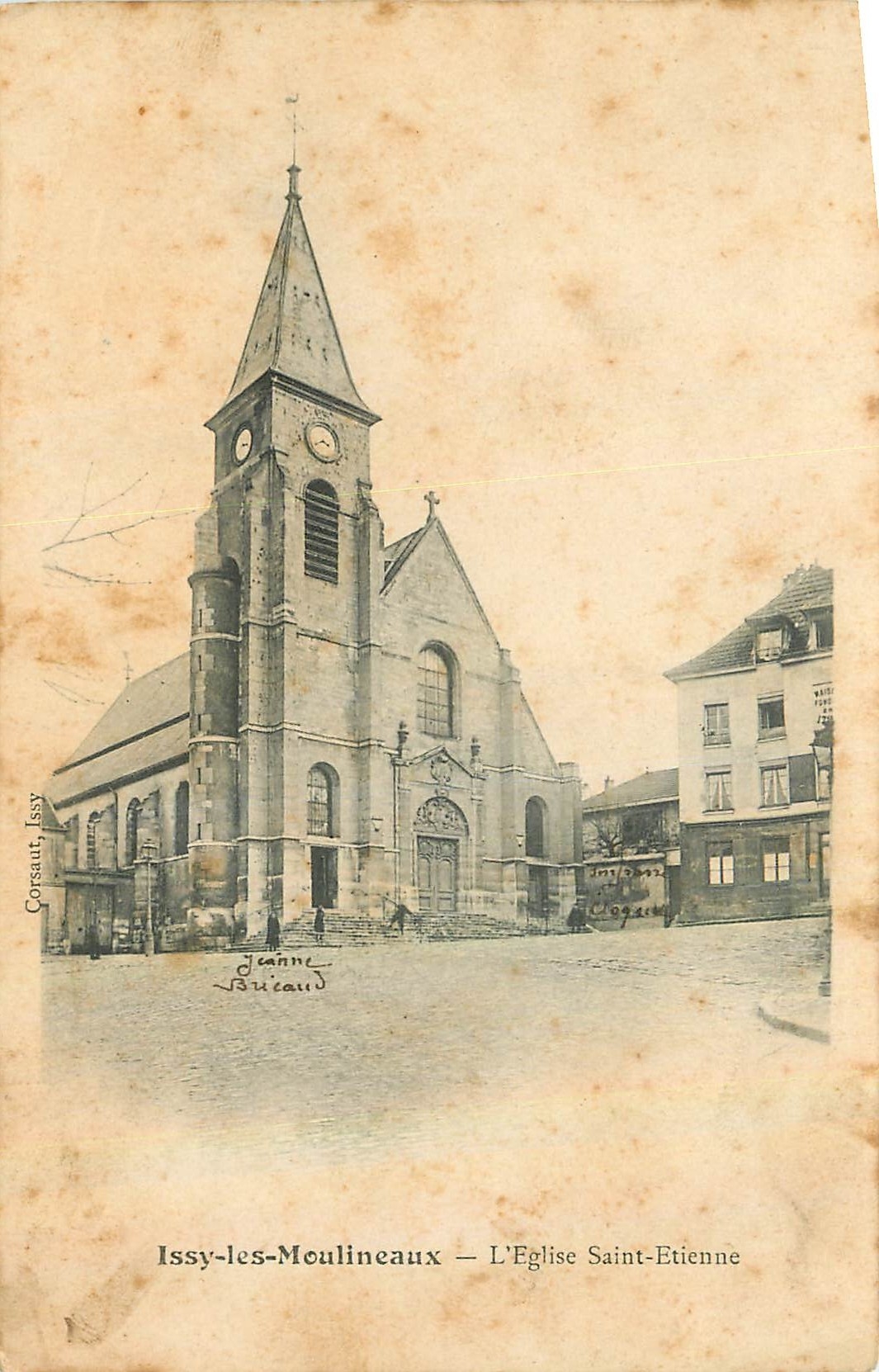 CPA Issy les Moulineaux l'Eglise Saint Etienne 