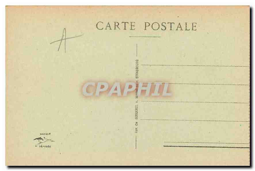 CPA Mulhouse La Poste et le Canal du Rhone au Rhin  — Rückseite