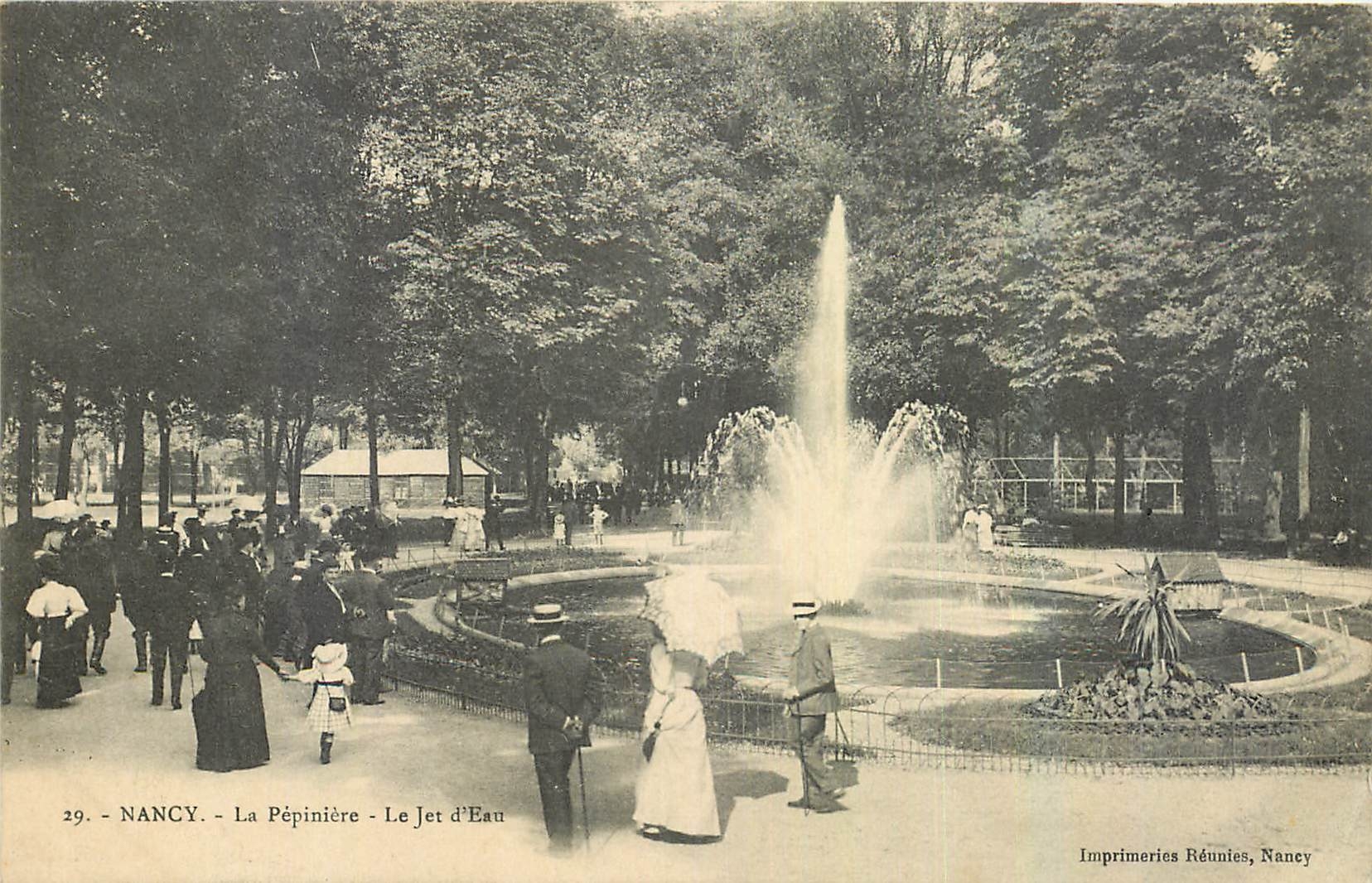 CPA Nancy a pepiniere La Jet d'Eau 