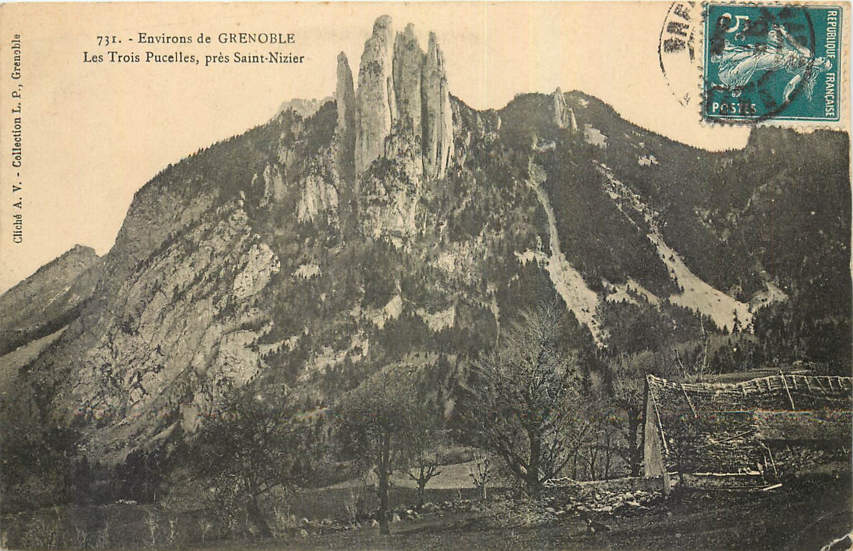 Les Trois Pucelles, près Saint-Nizier — Environs de Grenoble — Collection A.V. n°731