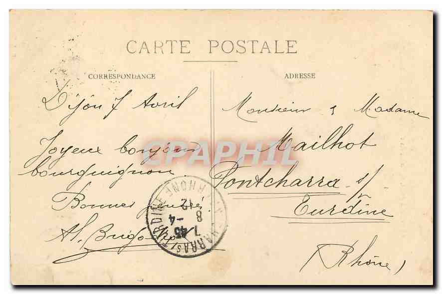 CPA Dijon Tour de Bar ou Charles Je Temeralre fit enfermer Rene d'Anjou  — Verso