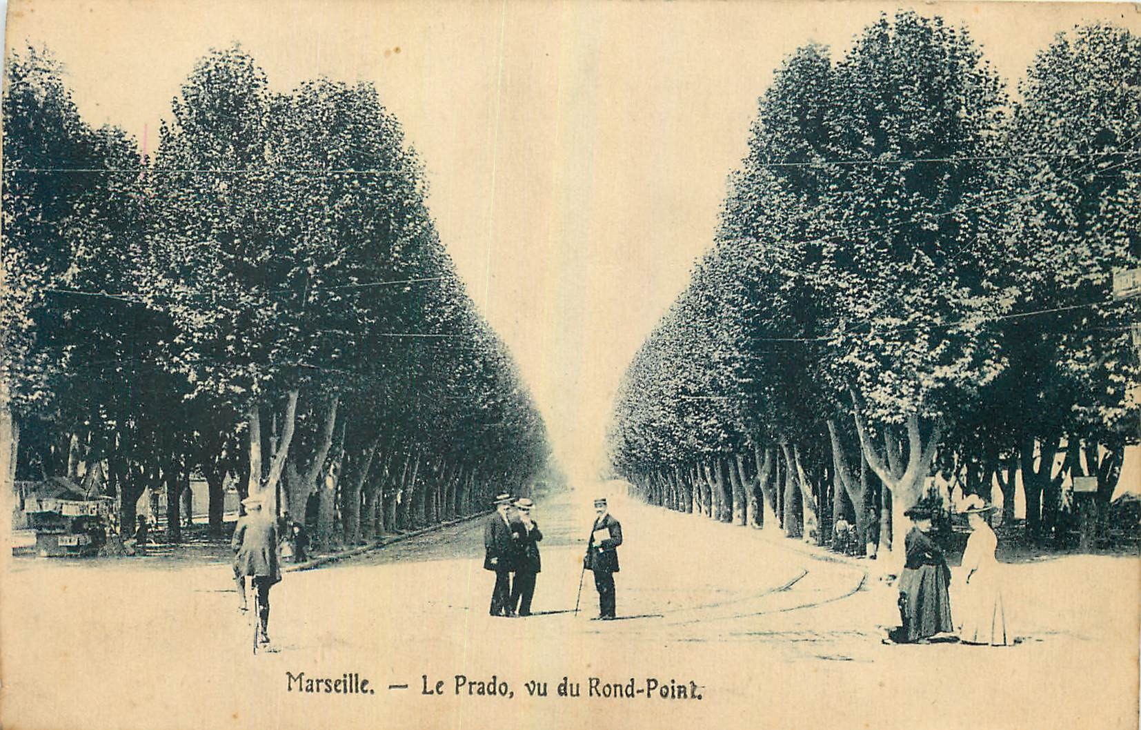 CPA Marseille Le Prado vu de Rond Point 