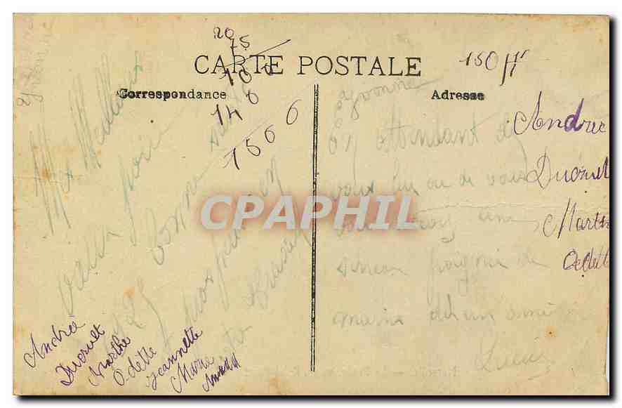 CPA Marseille Le Prado vu de Rond Point  — Rückseite