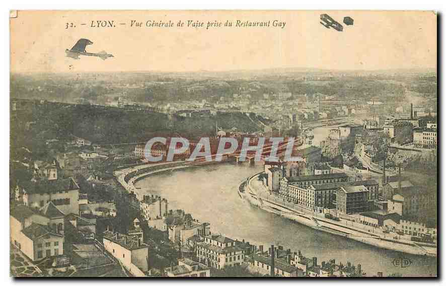 CPA Lyon Vue Generale de Vaise prise du Restaurant Gay 