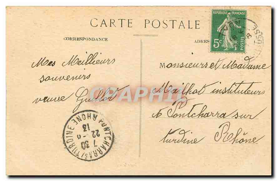 CPA Lyon Gare des Brotteaux Les Jardins et la Facade  — Verso