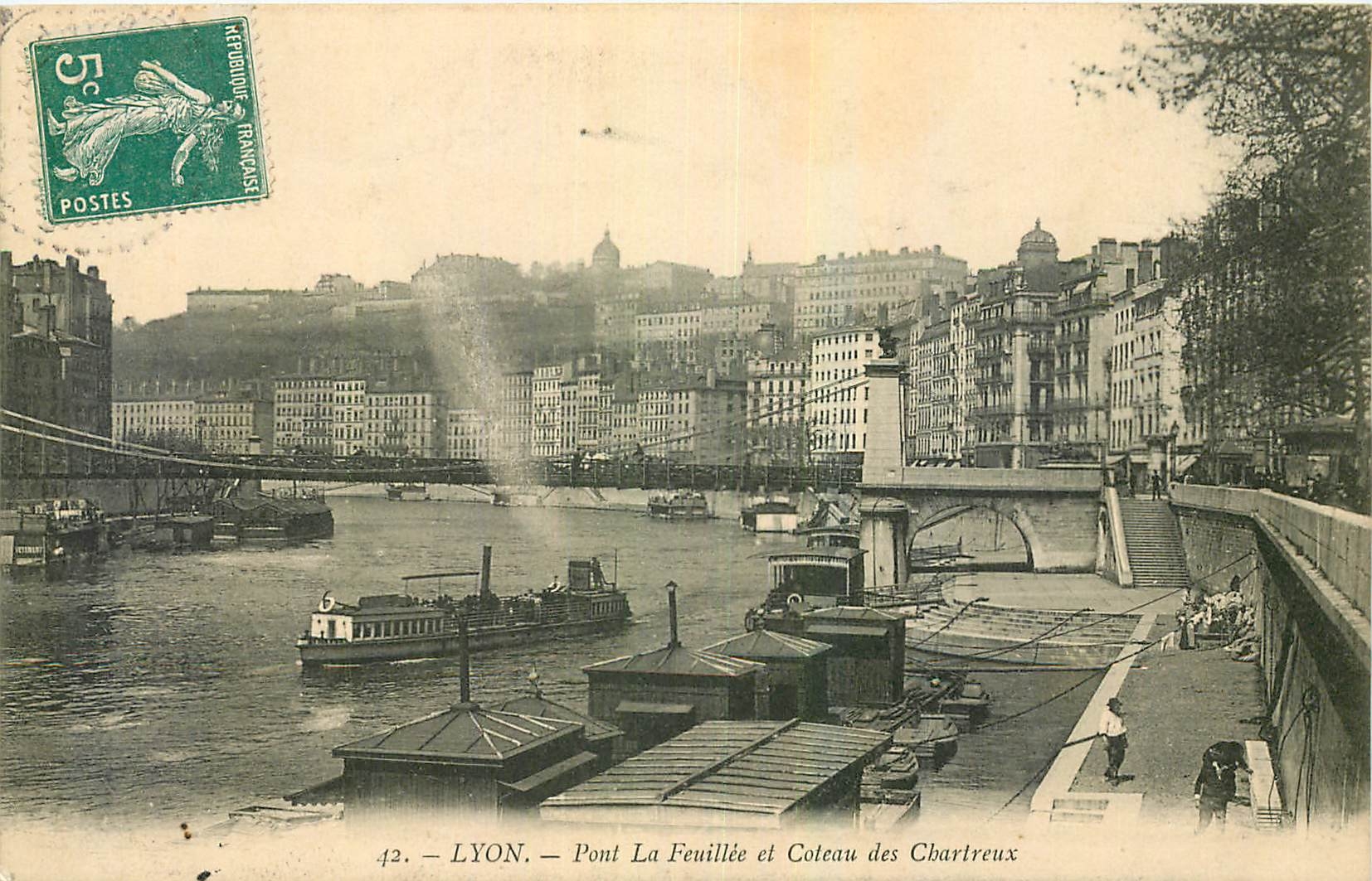 CPA Lyon Pont La Feuille et Coteau des Chartreux 