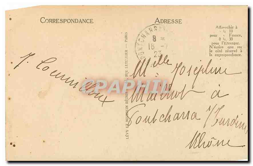 CPA Aix les Bains Le Lac du Bourget et la Dent du Chat  — Rückseite