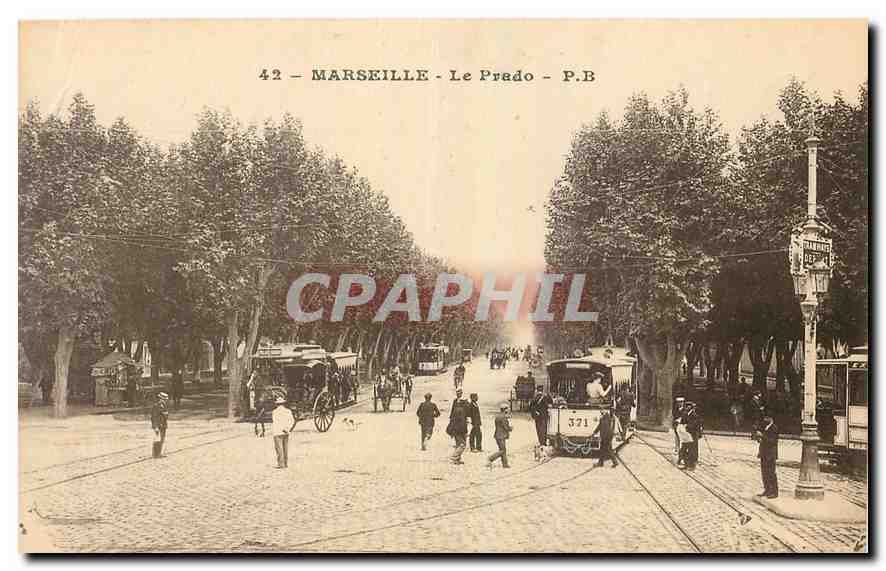 CPA Marseille Le Prado Tramway