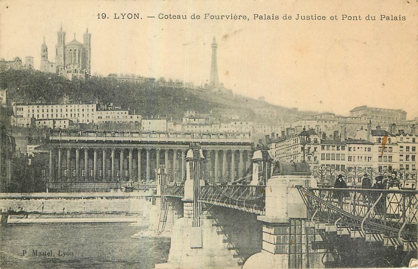 CPA Lyon Coteau de Fourviere Palais de Justice et Pont du Palais 