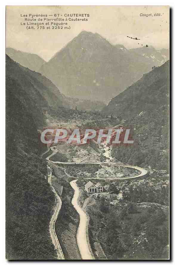 CPA Les Pyrenees Cauterets Route de Pierrefitte a Cauterets 