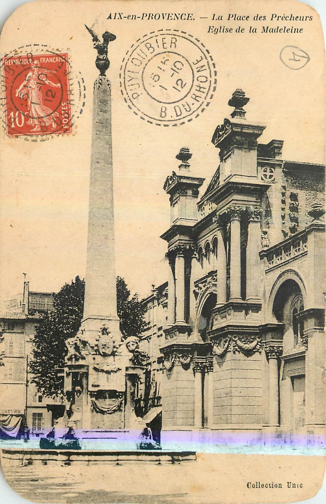 AIX-en-PROVENCE. — La Place des Prêcheurs — Église de la Madeleine