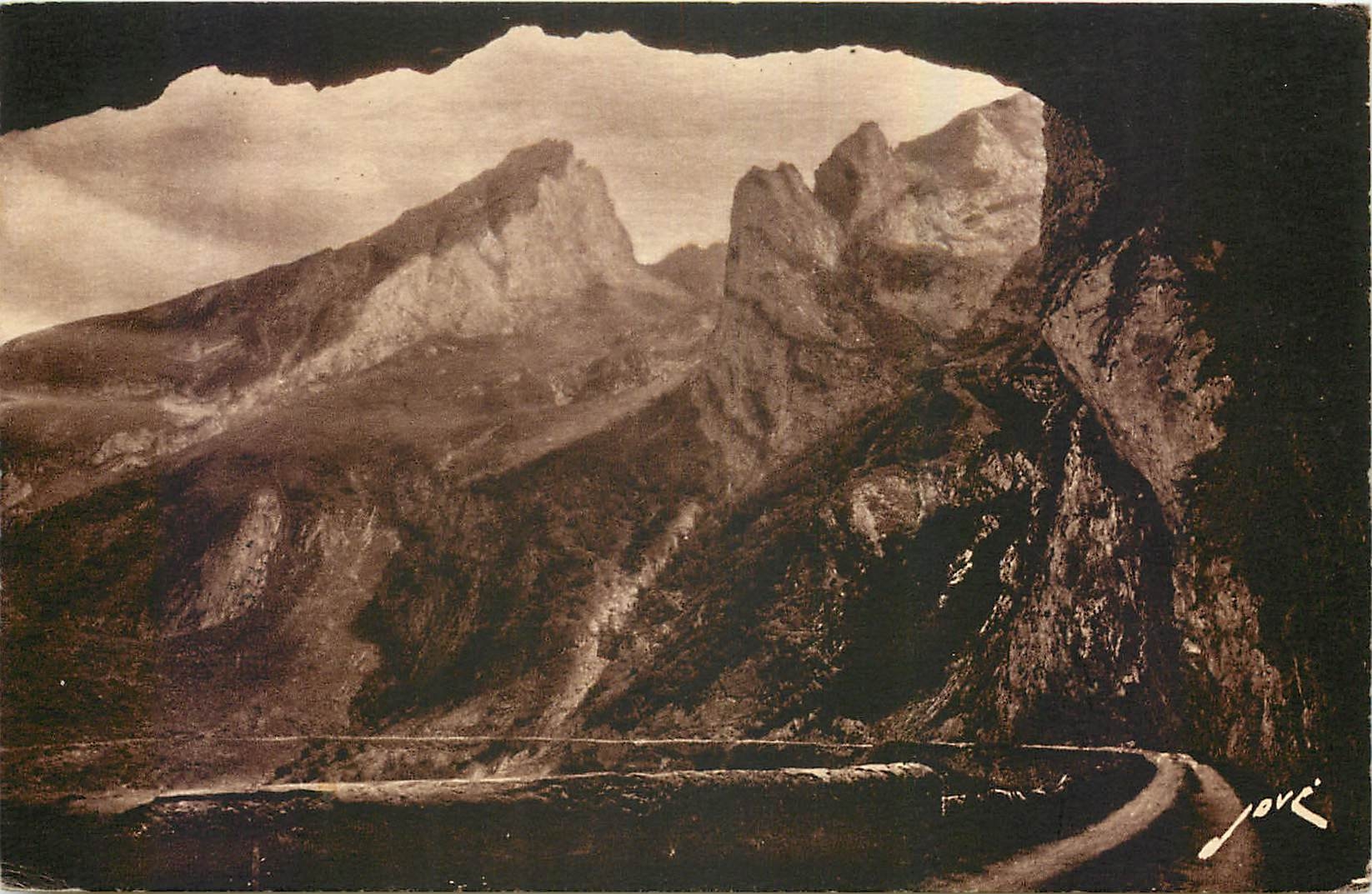 Route thermale du col d'Aubisque — vue du tunnel — Éditions Jové, Pau (B.P.) — N° 481