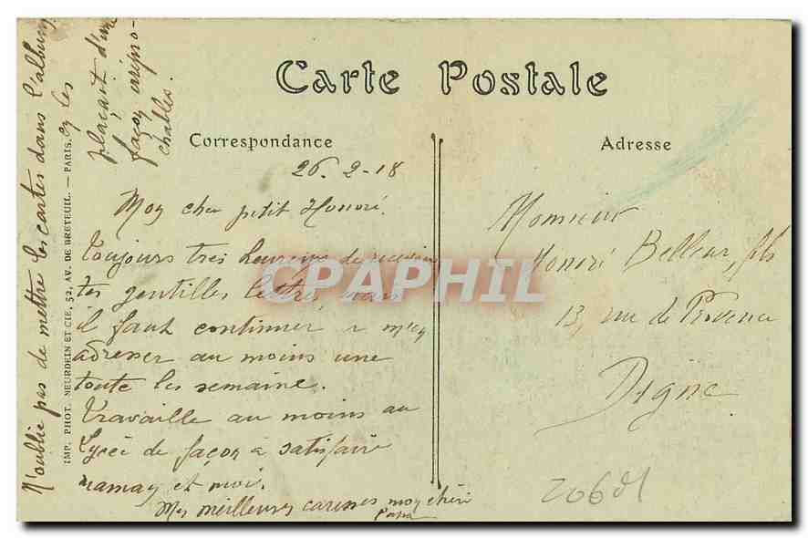 CPA Epinal Eglise Saint Maurice le Clocher  — Back