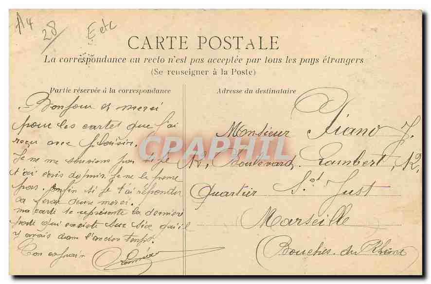 CPA Chartres La Porte Guillaume Tabac Buvette — Rückseite