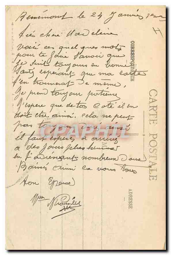 CPA La Guerre les Vosges 1914 1915 La Ferme de la Chipotte  — Rückseite