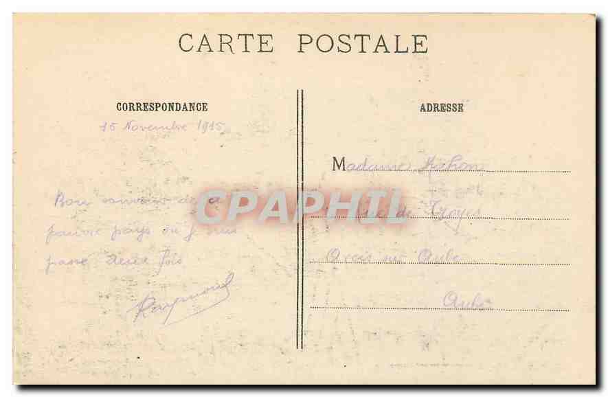 CPA La Grand Guerre 1914 1915 En Champagne Auve Village entierement detruit Militaria — Rückseite