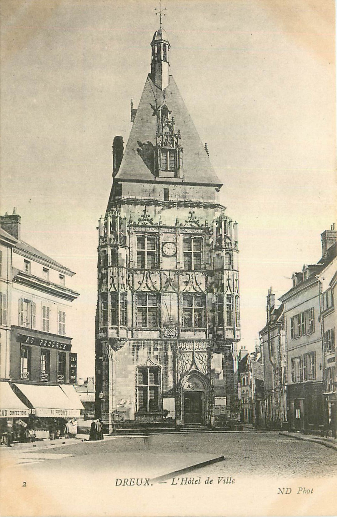 CPA Dreux L'Hotel de Ville 