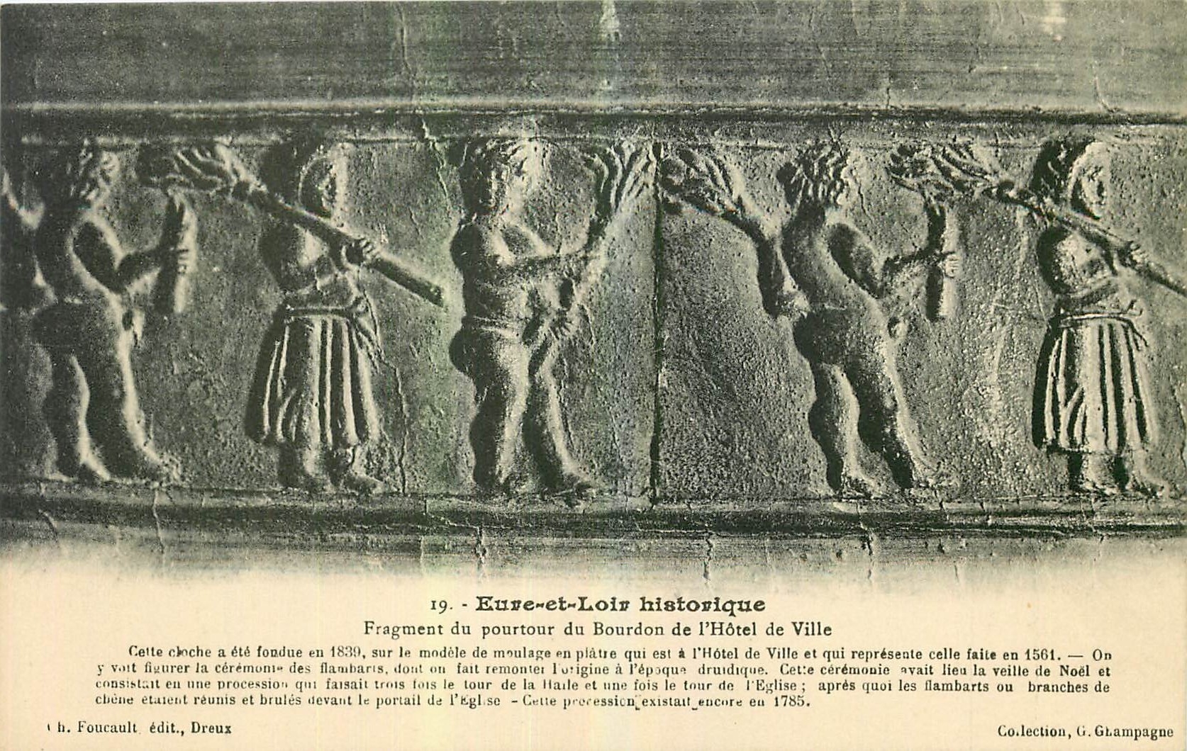 Eure-et-Loir historique — Fragment du bourdon de l'Hôtel de Ville — h. Foucault, Dreux