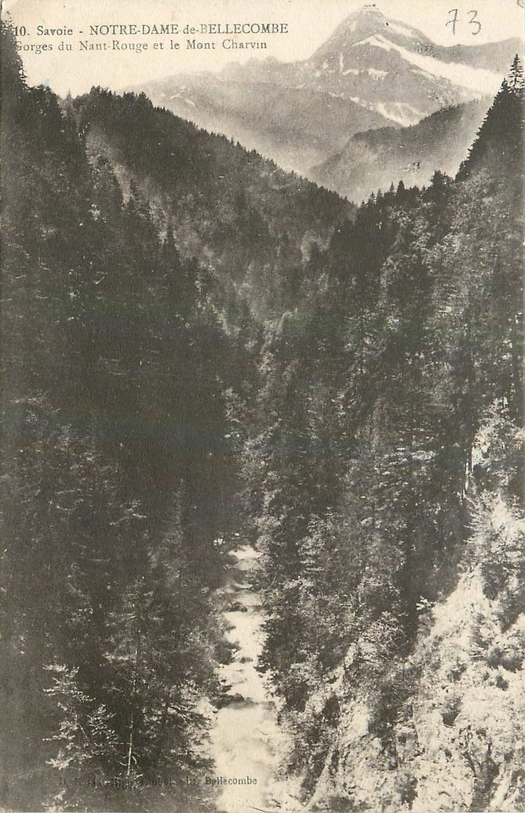 CPA Savoie Notre Dame de Bellecombe Nant rouge et le Mont Charvin 