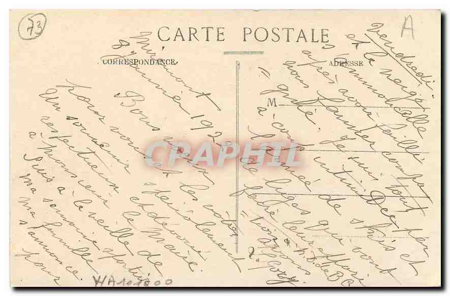 CPA Savoie Notre Dame de Bellecombe Nant rouge et le Mont Charvin  — Verso