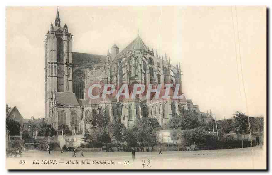 CPA Le Mans Abside de la Cathedrale 