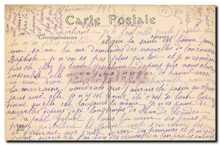 CPA Les Alpes Mancelles Saint Leonard des bois bords de la Sarthe  — Rückseite