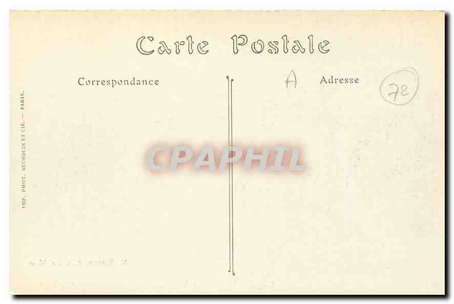 CPA Le Mans Le Pont en X  — Rückseite