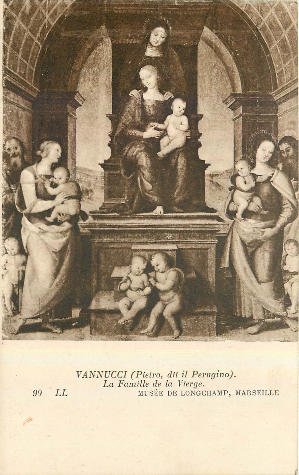 CPA Vannucci Piestro dit il Perugino La Famille de la Vierge Musee de Longchamp 