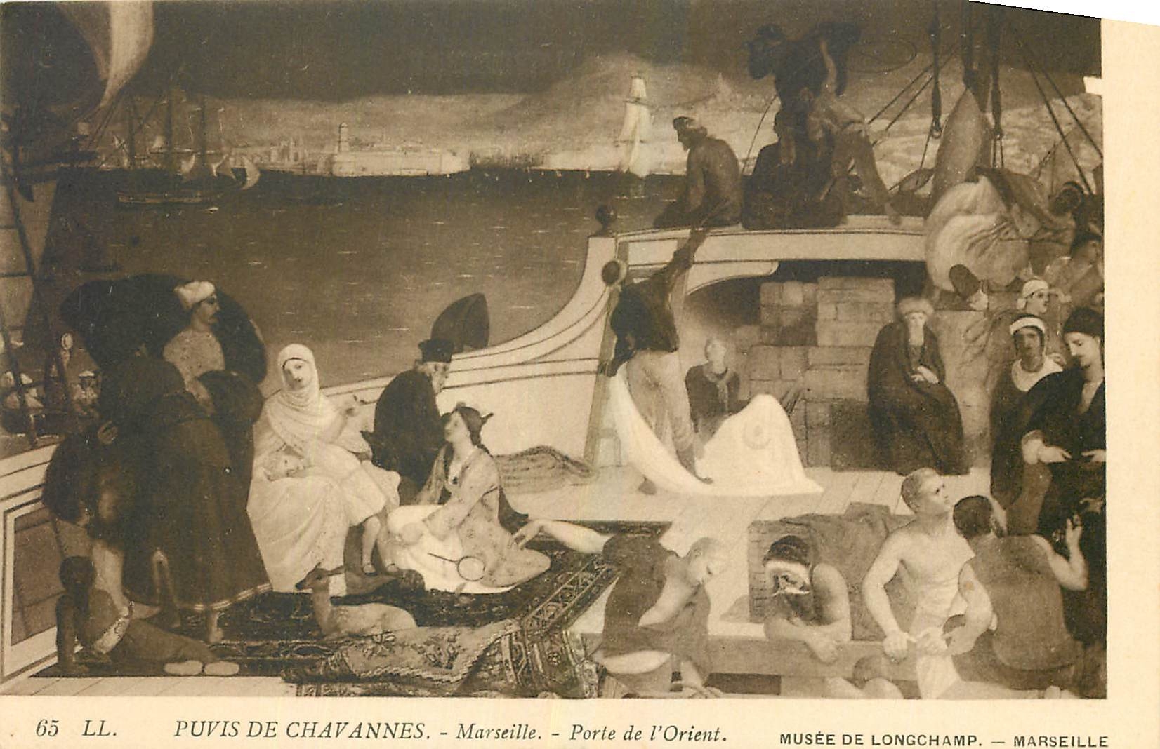 CPA Puvis de Chavannes Marseille Porte de l'Orient Musee de Longchamp Marseille 