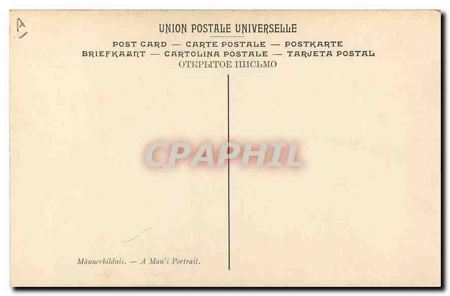 CPA Inconnu Portrail d'Homme Musee de Longchamp Marseille  — Rückseite