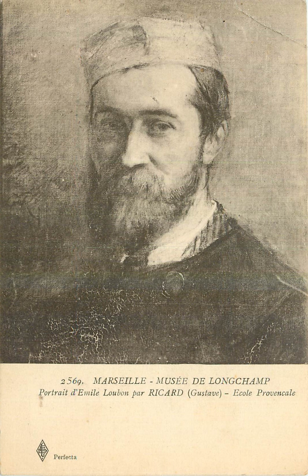 CPA Marseille Musee de Longchamp Portrait d'Emile Loubon par Ricard Grustave Ecole Provencale 