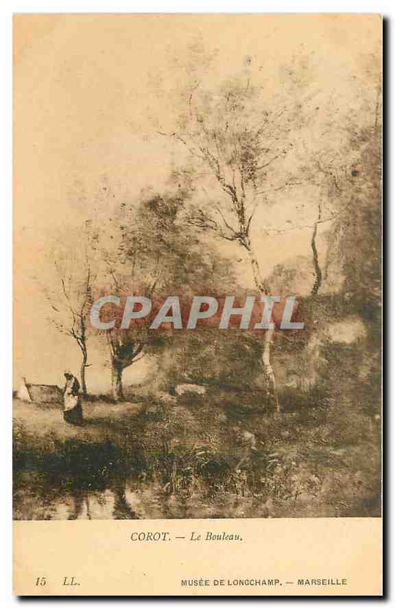 CPA Corot Le Bouleau Musee de Longchamp Marseille 