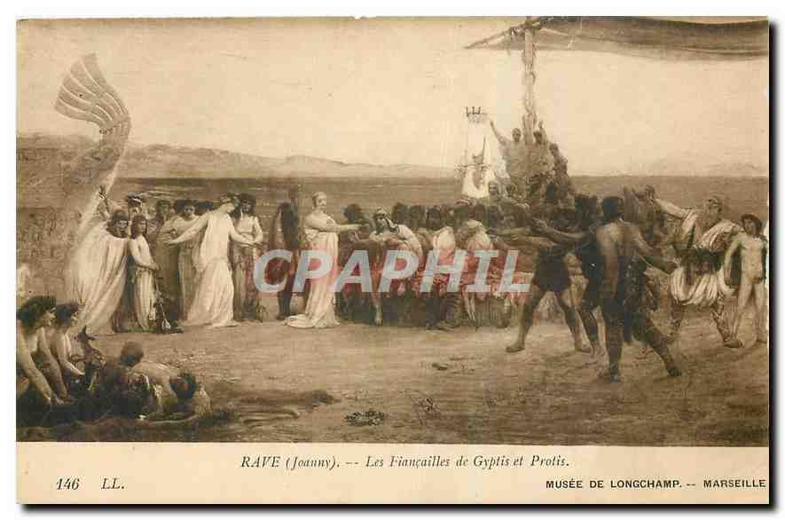 CPA Rave Joanny Les Fiancailles de Gyptis et Protis Musee de Longchamp Marseille 
