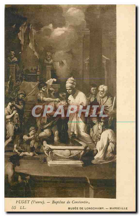 CPA Puget Pierre Bapteme de Constrantin Musee de Longchamp Marseille 