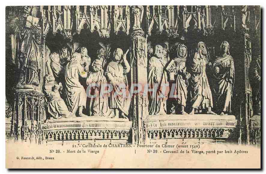 CPA Cathedrale de Chartres Poutour du Choeur Mort de la Vierge 