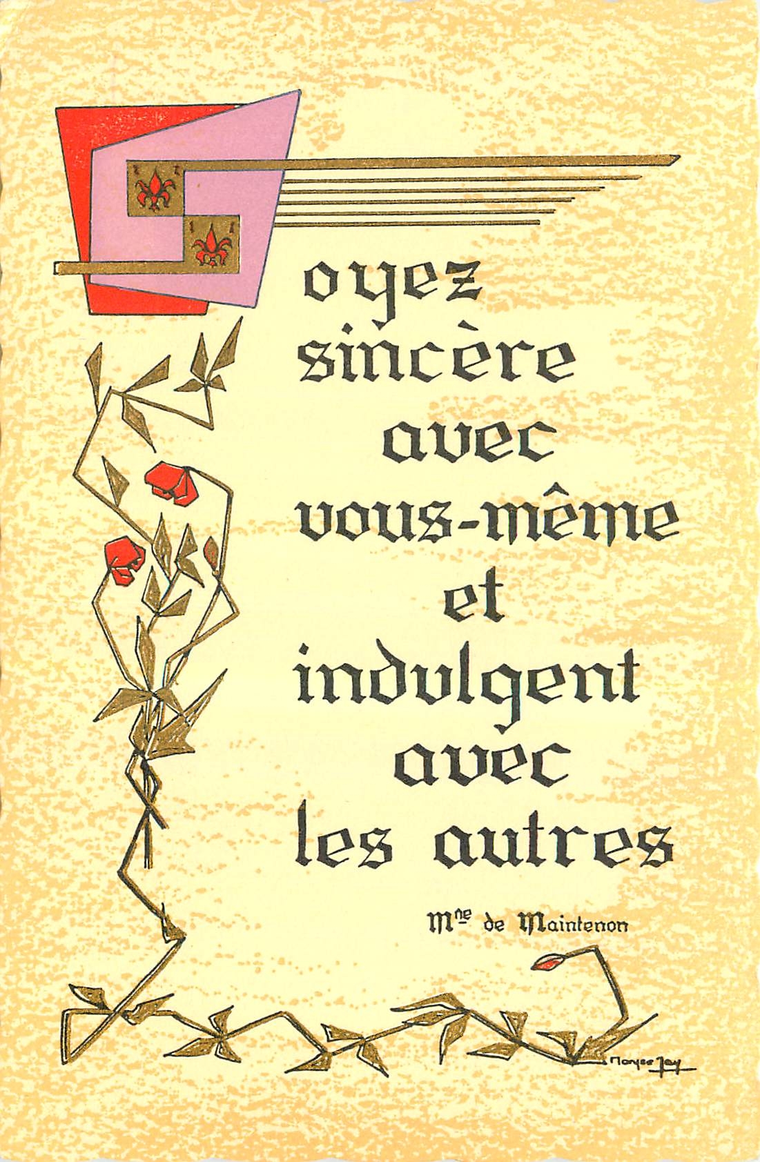 CPA Soyez sincere avec vous-même Mme de Maintenon