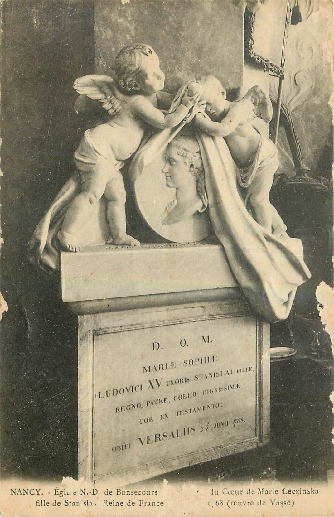 Nancy - Église N.-D. de Bonsecours — Tombeau de Marie-Sophie de Lorraine, œuvre de Vaßsé