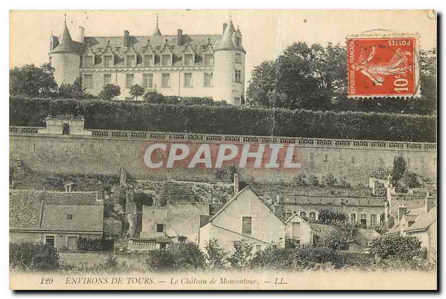 CPA Environs de Tours Le Chateau de Moncontour 