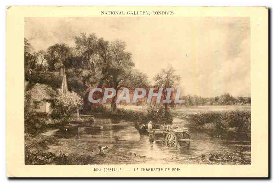 CPA National gallery Lourdes John Constauble La Charrette de Foin 