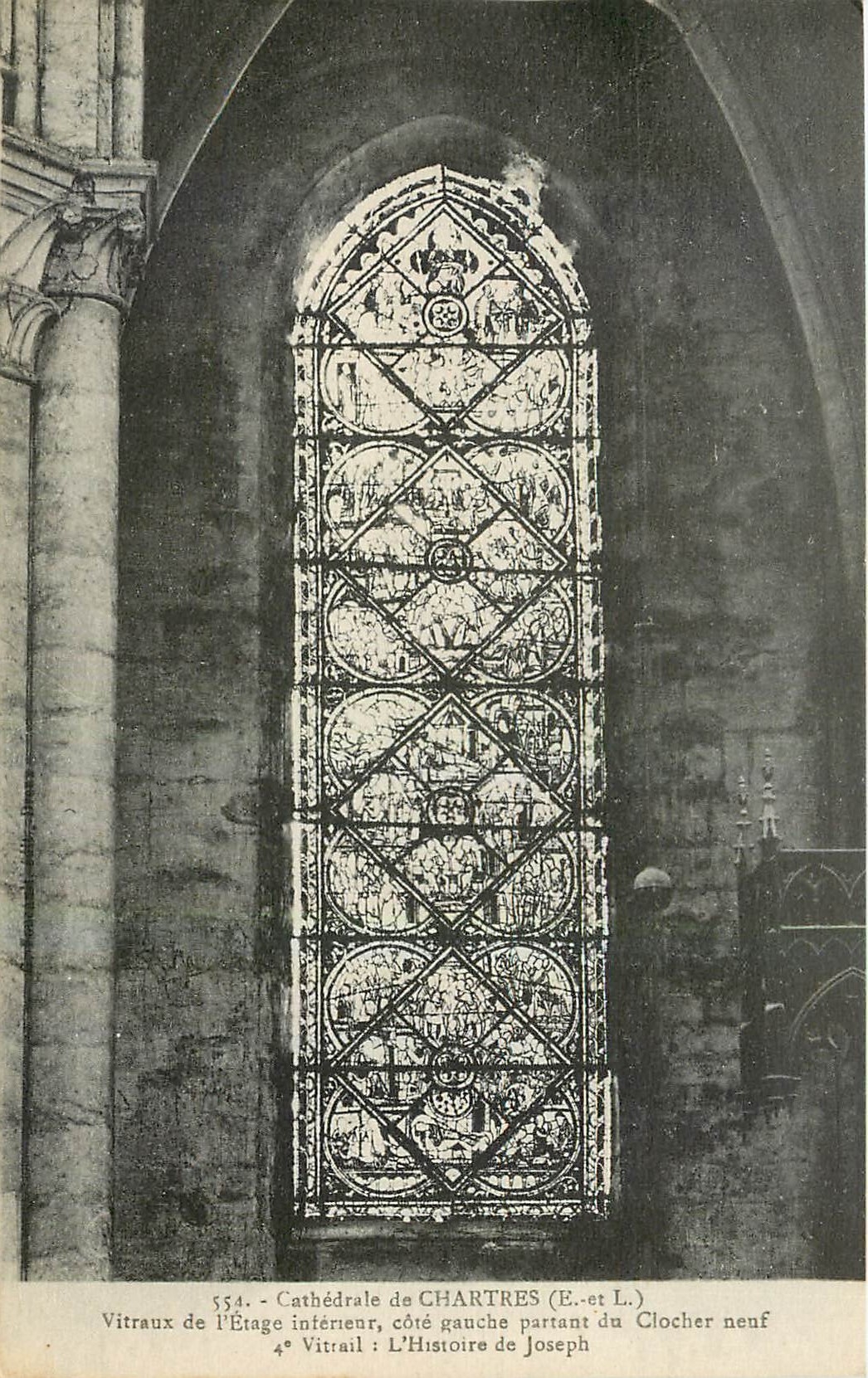 Vitraux de l'Étage inférieur, côté gauche partant du Clocher nef — Cathédrale de Chartres (E.-et L.) — n° 554