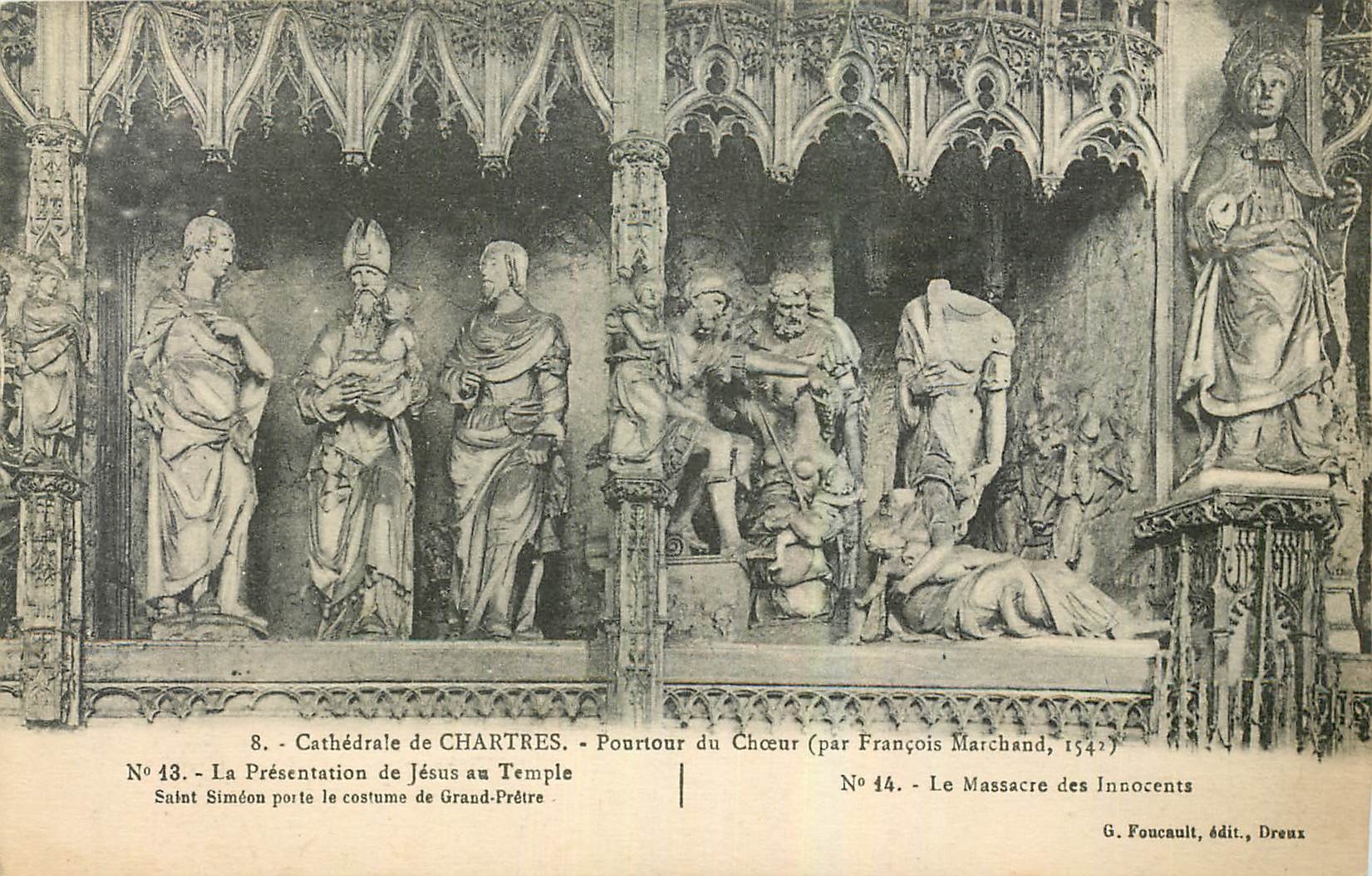 CPA Cathedrale de Chartres Pourtour du Choeur La Presentation de Jesus au Temple 