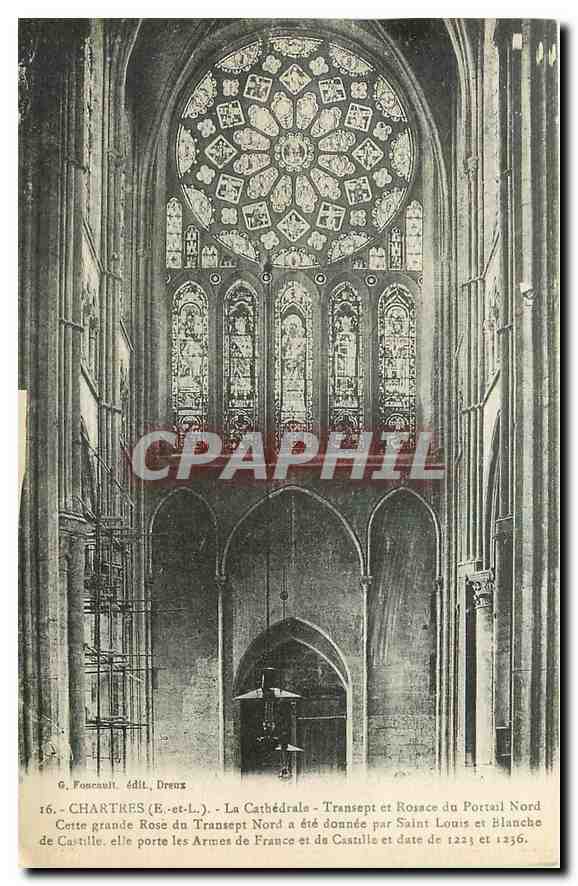 Chartres - La Cathédrale - Transept et Rose du Portail Nord