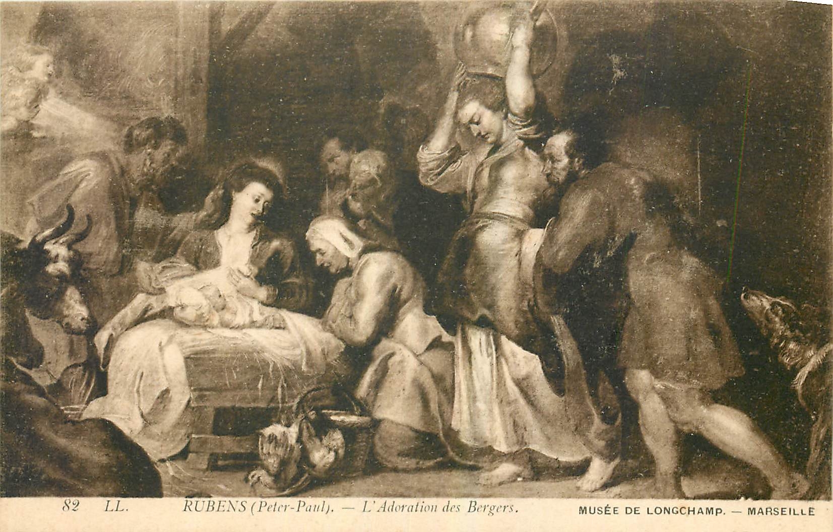 CPA Rubens Peter Paul l'Adoration des Bergers Musee de Longchamp Marseille 